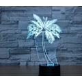 Miniatyrbillede 3 af 7: 3D Kokosnødtræ Fjernbetjening 16 Farve Natlys Illusion Akryl LED Bordlampe Sengelampe Børneværelse Skrivebordsdekoration Fødselsdagsgaver