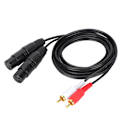 Miniatyrbillede 4 af 7: JORINDO Mikrofonkabel Dual XLR Hun til Dual RCA Balanceret Signalforbindelsesledning