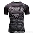 Pikkukuva 1 / 2: Digitaalinen tulostus Superman lyhythihainen Captain America urheilutiukka vaatteet nopeasti kuivuva kunto venytys T-paita D015G 2XL