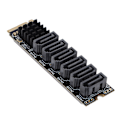 Miniatyrbilde 7 av 7: PCIE3.0 til SATA3.0 Adapterkort M.2 M EKY ASM1166 Chip Plug and Play 6 Porter M.2 til SATA3.0 Utvidelseskort