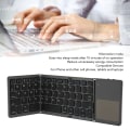 Miniatyrbilde 4 av 6: Foldbar BT-tastatur, ultratynn bærbar lommereisetastatur med følsom styreflate for smarttelefon, nettbrett og bærbar PC
