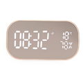 Miniatyrbild 2 av 7: Alarmklockradio Multifunktion FM Digital Radioväckarklocka med Bluetooth-högtalare för hemsovrumGuld