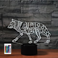 Miniatyrbild 1 av 7: 3D Robot Hund Fjärrkontroll 16 Färger Nattlampor Illusion Akryl LED Bord Sänglampa Barn Sovrum Skrivbords Dekoration Födelsedagspresenter Leksak för Barn