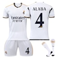 Pikkukuva 1 / 2: 23/24 Real Madrid Lasten Aikuisten Peliasu Puku Urheiluvaatteet Set Sukat No.4 ALABA 28