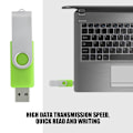 Pikkukuva 5 / 7: Pyöritettävä karkkivärinen USB 2.0 -muistilaite Peukalo Flash-asema U-levy (Vihreä 16G)