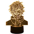 Pikkukuva 1 / 7: USB Anime-valo Ken Kaneki LED-yövalo RGB 16 väriä vaihtuva 3D optinen illuusio sängynpäätylamppu kosketusohjauksella ja kaukosäätimellä kodin huoneen sisustukseen
