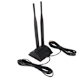 Miniatyrbillede 7 af 7: Dobbelt WiFi-antenne 2,4 GHz 5 GHz 5,8 GHz 6DBI høj forstærkning justerbar vinkel magnetisk base RP SMA han-antenne til router