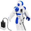 Miniatyrbild 5 av 6: Fjärrstyrd robot för barn, intelligent programmerbar robot med infraröd kontroll leksaker, dans, sång, månvandring och LED-ögon, geststyrning