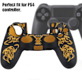 Miniatyrbillede 3 af 7: Game Controller Skin Grip Cover Case, Blødt Silikon Cover, Skin Grip Shell Cover til PlayStation 4 PS4 Controller Black-Yellow