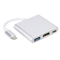 Miniatyrbillede 1 af 7: 3-i-1 Type C til HDMI+USB3.0+PD opladningskonverter Multifunktion Vedio Adapter Hub