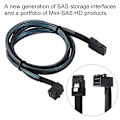 Miniatyrbilde 7 av 7: Cabledeconn HD SFF-8643 TIL SFF-8087 Mini SAS Server Dataoverføringskabel 0,8M