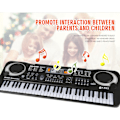 Miniatyrbilde 4 av 6: Barnekeyboard Piano 61 Tangenter Elektronisk Multifunksjonell Musikk Pedagogisk Leker med Mikrofon for Gutter Jenter