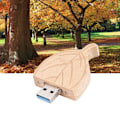 Miniatyrbillede 4 af 7: Træblad Flashdrev Opbevaring USB 2.0 U Disk Memory Stick Til PC Kompatibel USB1.1(32G)