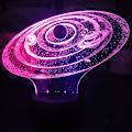 Miniatyrbilde 4 av 6: 3D Solsystem nattlys bordlampe optisk illusjon lamper 7 fargeendrende lys LED bordlampe jul hjem kjærlighet bursdag barn dekor leketøy gave