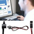 Miniatyrbillede 6 af 7: 10 stk. ATX PC-computer bundkort strømkabel tænd/sluk/nulstil knap udskiftning