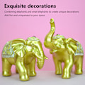 Miniatyrbillede 5 af 5: 2 stk. Resin Elefant Deko Elefant Statue Hjem Indretning til Stue Studie Soveværelse Kontor Gold