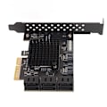 Miniatyrbilde 4 av 7: SATA-kort 8 porter Støtte Hot Swappable Boot System Disk PCIE til SATA 3.0 Utvidelseskort med kort skillevegg for Windows for Linux