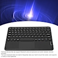 Miniatyrbild 4 av 6: 10in Trådlöst Bluetooth Touchpad-tangentbord Retro Rund Tangentknapp Ergonomiskt Magnetiskt Stöd Touch Gestures för Windows för IOS Svart