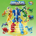 Miniatyrbillede 3 af 7: 6 i 1 Dinosaur Byggesæt, Robot Byggesæt, Dinosaur Mecha Byggelegetøj STEM Lærings Byggesæt, Fødselsdagsgaver til Børn