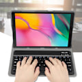 Miniatyrbillede 6 af 7: Tablet læderetui aftageligt Bluetooth-tastatur (til Galaxy Tab S5E 720/725 tastatur baggrundsbelyst)
