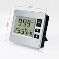 Miniatyrbild 2 av 6: Digital nedräkningsdagar Timer - Silver Black Upgraded Big 999 Days Count Down Clock med fäste Stark magnetisk baksida för pensionering Bröllop Semester