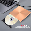 Miniatyrbild 7 av 7: 5 Gbps dataöverföring extern DVD-brännare Pop-up USB 3.0 DVD-enhet för Mac/Windows (guld)