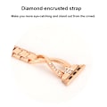 Miniatyrbilde 7 av 7: Korsformet metallutskåret diamantbesatt erstatningsklokkestropp for iWatch 1/2/3/4 Rose Gold