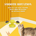 Miniatyrbild 8 av 8: Kattvindkvarnleksak, Kattvindkvarnspinnleksak Snurrbord Interaktiv Katt Snurrande Vindkvarnleksak med LED-boll och Catnip-boll Sugkopp Repning, Blå