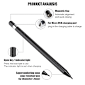 Miniatyrbild 7 av 7: Ny Nanotech Kapacitiv Pekskärmspenna Stylus för IOS/Android/Microsoft System (Svart)