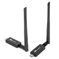 Miniatyrbillede 6 af 7: Netværkskort USB Trådløs BT 1200M 5G DualBand Netværksadapter med Antenne CD til Bærbar Computer Desktop
