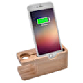 Miniatyrbillede 2 af 7: Bambus opladningsstation Dock Stand Holder til IOS