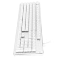 Miniatyrbillede 3 af 7: Mekanisk tastatur 104 taster RGB baggrundsbelysning trådløs opladning forsyning kablet USB computer forsyninger hvid