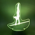 Miniatyrbilde 3 av 5: 3D Gymnastik nattlyslampe Illusions nattlys 7 fargeendrende berøringsbryter skrivebordsdekorasjonslamper med akryl flat ABS-base USB-kabel leketøy (buss)