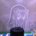 Miniatyrbillede 4 af 7: Qinwei Anime Frank Zero Two 3D Natlampe 16 Farver Soveværelse Dekorative Anime Lampe Led Illusion -- Mønster D (Sort Sæde)