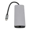 Miniatyrbilde 5 av 7: Adapter 9-i-1 Type-C til HDMI Multifunksjonell PD Ladestasjon RJ45