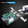 Miniatyrbillede 4 af 7: Desktop PCI-E til 2-port standard USB 3.0 PCI Express-kort 2-port 19-pin USB3.0 udvidelseskort
