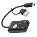 Pikkukuva 6 / 7: 7.1 USB 2.0 Ulkoinen äänikortti 2 In1 Ääniadapteri Type‑C Mikrofoni Tietokoneen lisävaruste