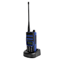 Miniatyrbild 2 av 7: Utomhus bärbar dubbelbands walkie-talkie-kit handhållen LCD-display Walky Talky 100‑240VBlå EU-kontakt 100‑240V
