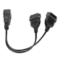 Pikkukuva 4 / 7: Kaksi IEC320 C20 -virtajohto Naaras IEC320 C20 -uros Y-haaroitusvirtajohto 125‑ 12,6 tuumaa