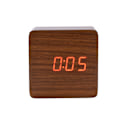 Miniatyrbillede 3 af 7: Træ Bluetooth Bas Højttaler Alarm LED Ur Alarm Termometer Display Højttaler
