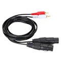 Miniatyrbillede 7 af 7: JORINDO Mikrofonkabel Dual XLR Hun til Dual RCA Balanceret Signalforbindelsesledning