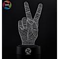 Miniatyrbillede 6 af 8: 3D Optisk Illusion Natlampe - 7 LED Farveskiftende Lampe - Køligt Blødt Lys Sikker for Børn - Skaber Fantastiske Drømme
