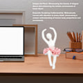 Miniatyrbillede 4 af 5: Balletdanser Statue Pink Ballerina Figur Keramisk Figur Dekoration til Bord Hylde Soveværelse Stue