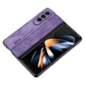Miniatyrbild 1 av 5: Kompatibel med Samsung Galaxy Z Fold 4 Fodral Präglat Läder Folio Flip Lyx Design PU Läder Stötsäkert Skyddande Fodral