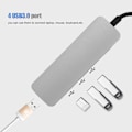 Miniatyrbild 7 av 7: 5 i 1 USB-C till 4-portars USB + för Android-utgångsport Multifunktionshubb Dockingstation