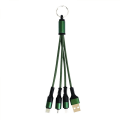 Pikkukuva 1 / 5: 3 in 1 Multi USB -latauslyhyt matka-avainnipun johto, yhteensopiva Apple iPhone/USB/USB-C/Micro USB -kaapelin kanssa
