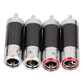 Miniatyrbillede 3 af 7: RCA Sound Plug - Holdbar Forkromet Kulfiber Lotus Lydforstærker Kabel Stik til Lydledning