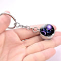 Miniatyrbillede 3 af 5: Zodiac 12 Constellation Glow In The Dark Kreativ Galaxy nøglering Libra-1