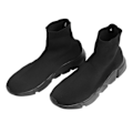 Miniatyrbillede 1 af 5: Herre High Top Sneakers Casual Åndbar Fashionable Multifunktionelle Sko til Udendørs Vandring Klatring Sort EU Størrelse 42