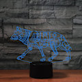 Miniatyrbild 4 av 7: 3D Robot Hund Fjärrkontroll 16 Färger Nattlampor Illusion Akryl LED Bord Sänglampa Barn Sovrum Skrivbords Dekoration Födelsedagspresenter Leksak för Barn